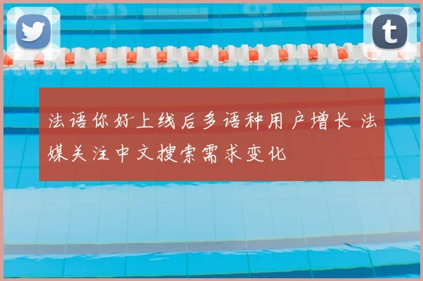 法语你好上线后多语种用户增长 法媒关注中文搜索需求变化